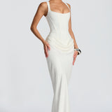 Leonor ❘ Vestido maxi con escote cuadrado