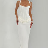 Leonor ❘ Vestido maxi con escote cuadrado