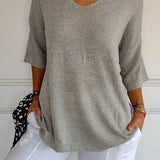 Paris™ Blusa de punto con escote en V