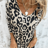 Elvéra | Top casual con estampado de leopardo para mujer