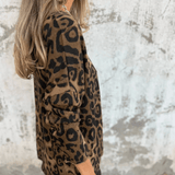 Elvéra | Top casual con estampado de leopardo para mujer