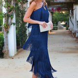 Vestido Zafiro™ Elegante Con Borlas