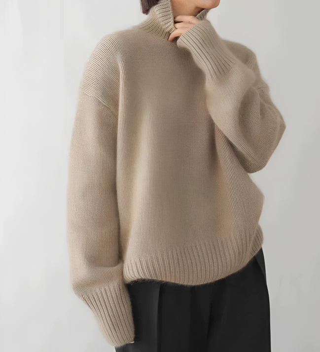 Sophia - Jersey de cachemira de cuello alto