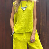 Mayte™ Conjunto casual elegante de dos piezas con chaleco y pantalones sin mangas