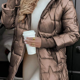 Nolwen - Elegante abrigo de invierno con capucha y acolchado