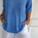 Anna - Top de malla con cuello en V