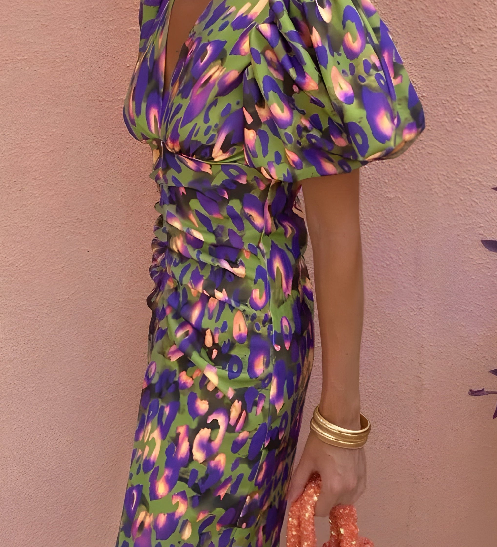 Tora - Vestido con mangas plisadas para Mujer